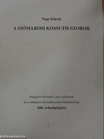 A siómarosi Kossuth-szobor