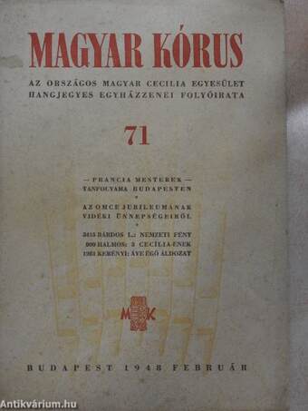 Magyar Kórus 1948. február