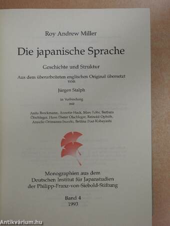 Die japanische Sprache 4.