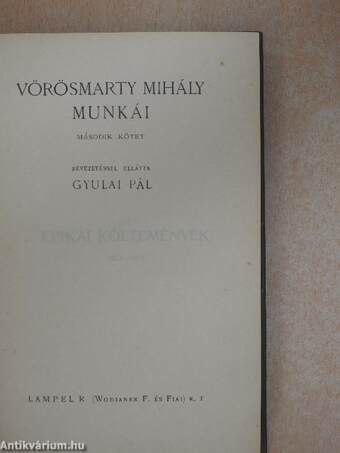 Vörösmarty Mihály munkái II.