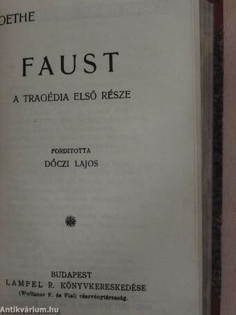 A velencei kalmár/A tudós nők/Faust/Iphigenia Taurisban/Clavigo