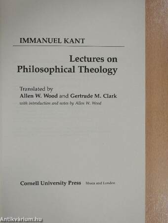 Lectures on Philosophical Theology