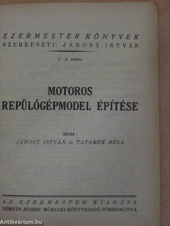 Motoros repülőgépmodel építése