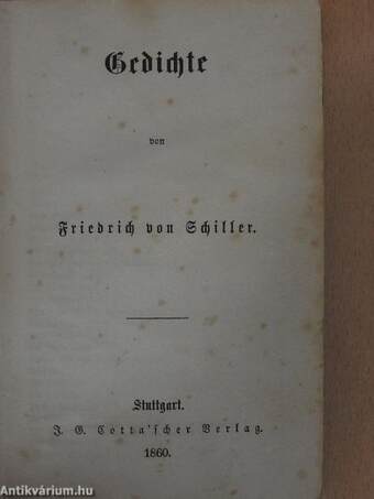 Gedichte von Friedrich von Schiller (gótbetűs)