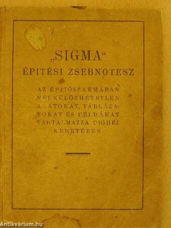 "Sigma" épitési zsebnotesz