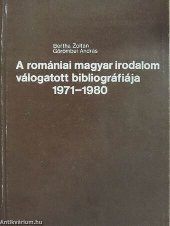 A romániai magyar irodalom válogatott bibliográfiája II.