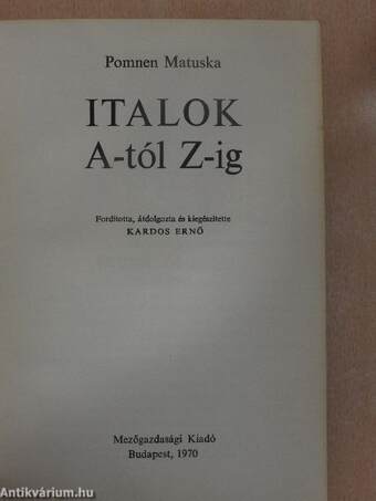 Italok A-tól Z-ig