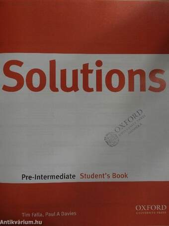 Solutions - Pre-Intermediate - Student's Book