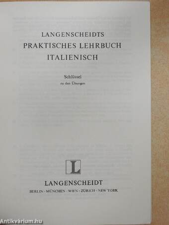 Langenscheidts Praktisches Lehrbuch Italienisch