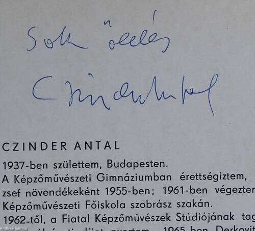 Czinder Antal (dedikált példány)