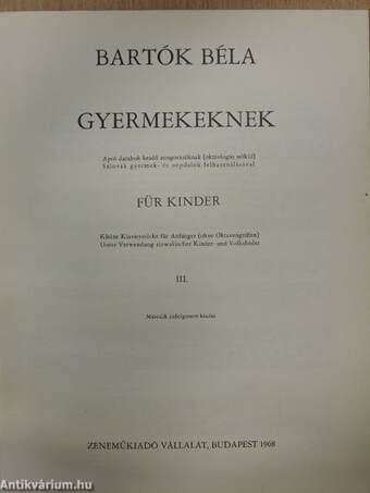 Gyermekeknek III.