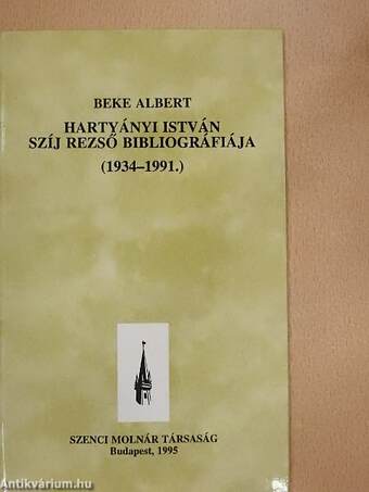 Hartyányi István: Szíj Rezső bibliográfiája