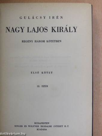 Nagy Lajos király I-III.