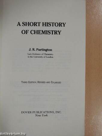 A Short History of Chemistry