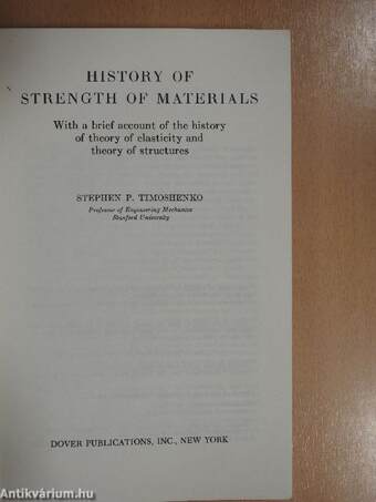 History of Strength of Materials