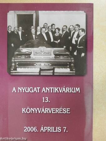 A Nyugat Antikvárium 13. könyvárverése