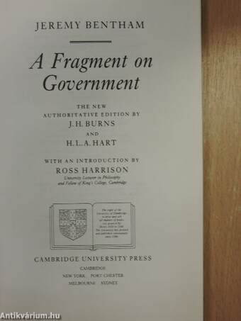 A Fragment on Government