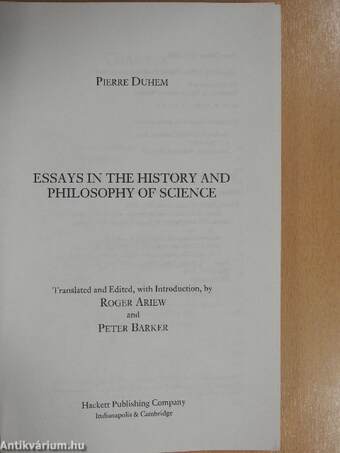 Essays in the History and Philosophy of Science