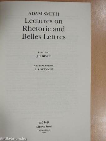 Lectures on Rhetoric and Belles Lettres