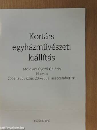 Kortárs egyházművészeti kiállítás