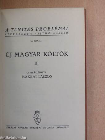 Új magyar költők II.