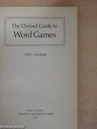 The Oxford Guide to Word Games