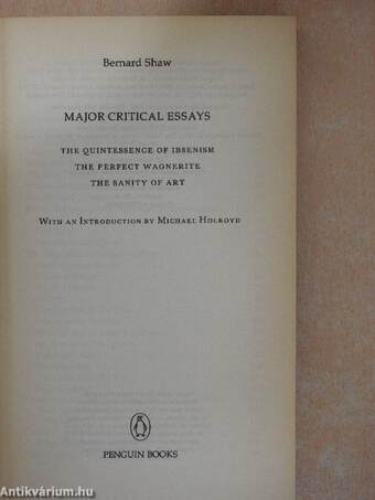 Major Critical Essays