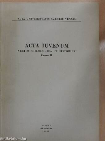 Acta Iuvenum Tomus II.