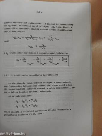 Elektronikus áramkörök I./A