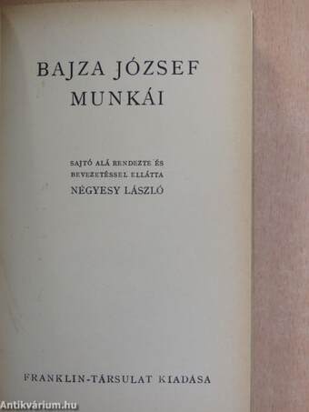 Bajza József munkái