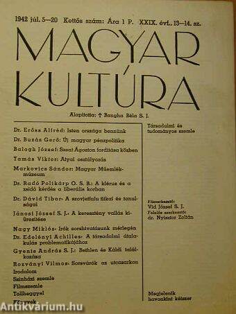 Magyar Kultúra 1942. július 5-20.