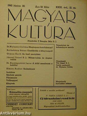 Magyar Kultúra 1942. június 20.