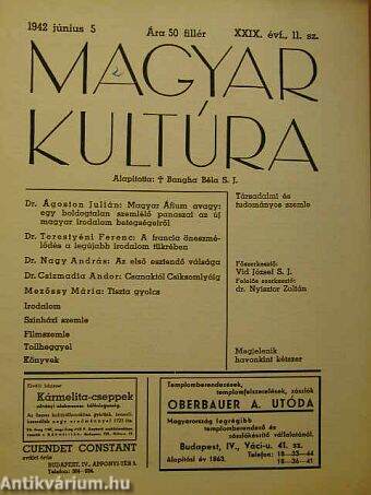 Magyar Kultúra 1942. június 5.
