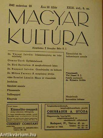 Magyar Kultúra 1942. március 20.