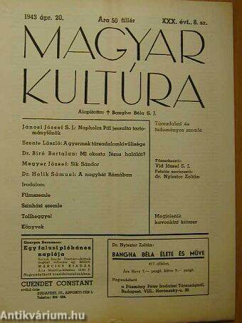 Magyar Kultúra 1943. április 20.
