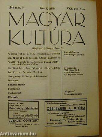 Magyar Kultúra 1943. május 5.