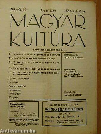 Magyar Kultúra 1943. május 20.