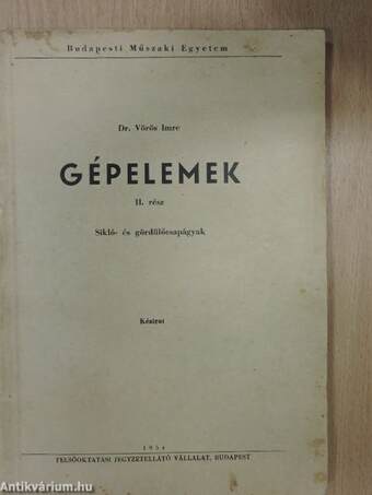 Gépelemek II.