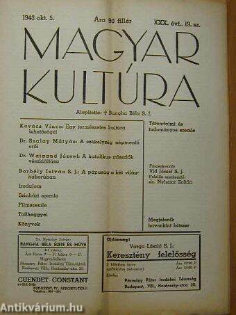 Magyar Kultúra 1943. október 5.