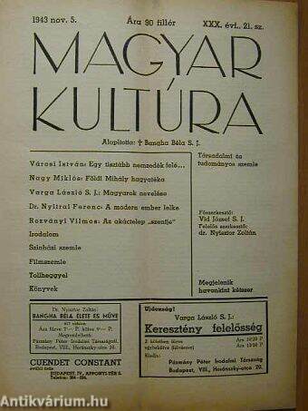 Magyar Kultúra 1943. november 5.