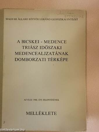 A Bicskei-medence triász időszaki medencealjzatának domborzati térképe