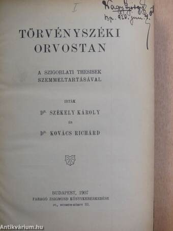 Törvényszéki orvostan/Boncolati utasítás