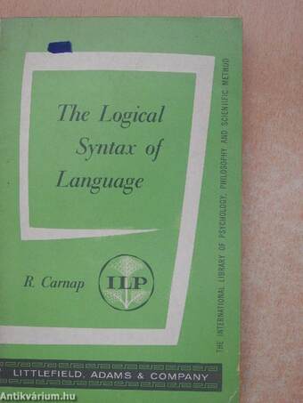 The Logical Syntax of Language