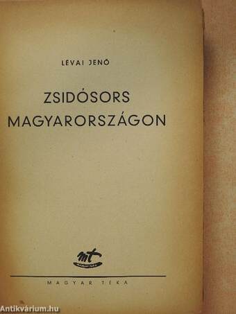 Zsidósors Magyarországon (rossz állapotú)