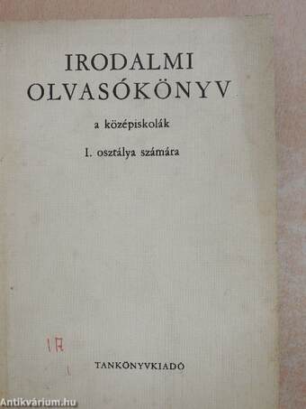 Irodalmi olvasókönyv I.