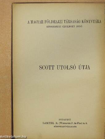 Scott utolsó útja (rossz állapotú)