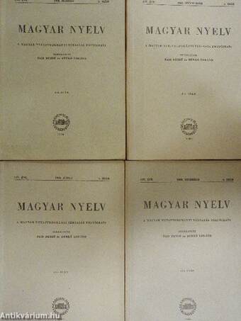 Magyar nyelv 1960/1-4.