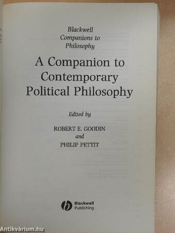 A Companion to Contemporary Political Philosophy