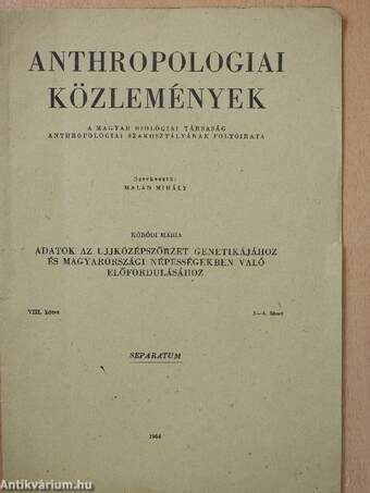 Adatok az ujjközépszőrzet genetikájához és magyarországi népességekben való előfordulásához (dedikált példány)