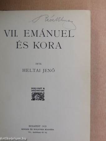 VII. Emánuel és kora